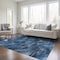 Homeroots 9' X 12' Navy Blue And Sky Blue Abstract Washable Indoor Outdoor Area Rug 587126 - alternate 7