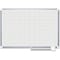 Mastervision Grid Board, Steel, 24 in, 36 in, Aluminum Frame, White, Gloss MA0593830 - alternate 1