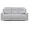 Homeroots 81" Light Gray Reclining USB Sofa And Toss Pillow With Silver Legs 559206 - alternate 2