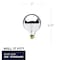 Bulbrite 60-Watt G40 Incandescent Light Bulb Medium Base (E26) Half Chrome 2700K, 6PK 862026 - alternate 5