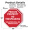Signmission Private Property No Trespassing Vio, 10 inch X 10 inch, Aluminum Metal Signs, 2PK OC-A-2PACK-10-157 - alternate 2