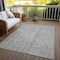 Homeroots 9' X 12' Gray And Ivory Geometric Washable Indoor Outdoor Area Rug 600832 - alternate 5