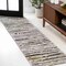 Jonathan Y Batten Modern Stripe Gray/Black 2 ft. x 8 ft. Runner Rug SOR204B-28 - alternate 1