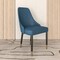 Leisuremod Allure Modern Dining Chair In Yale Blue Fabric and Oak Wood Legs AC49BU - alternate 4