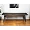Homeroots 60" Gray And Dark Brown Distressed Wood Dining Bench 524059 - alternate 3
