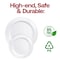 Smarty Had A Party Solid White Economy Round Disposable Plastic Dinnerware Value Set, 240PK 110WH-VP-CASE - alternate 5