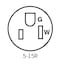 Leviton Receptacle Outlet, 15A, Ivory, 125V WDR15-I - alternate 3