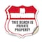 Signmission No Trespassing Shield Sign This Beach Is, 6 inch X 6 inch, Vinyl Decal, 2PK SHI-D-2PACK-6-417 - alternate 1