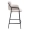 Homeroots Set of Two 26" Cream and Black Faux Shearling and Steel Counter Height Bar Chairs, 2PK 565001 - alternate 6
