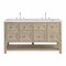 James Martin Vanities Breckenridge 60'' D Vanity, Whitewashed Oak, w/ Ethereal Noctis Quartz Top w/ Wireless Charger 330-V60D-WWO-FENC - alternate 1