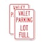 Signmission Valet Parking Lot Full, 12'' X 18'' 2 Signs, Heavy Gauge Aluminum, 2PK A-1218-2PACK-22764 - alternate 1