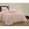 Homeroots Blush Twin Polyester 180 Thread Count Washable Duvet Cover Set 529024 - alternate 8
