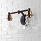 Jonathan Y Manhattan Vintage 18.5" 2-Light Metal/Glass Industrial Rustic LED Vanity, Brass Gold/Oil Rubbed Bronz JYL3545A - alternate 6