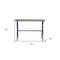 Homeroots 44" Brown and Black Solid Wood Writing Desk 489539 - alternate 3