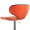 Elama 2 Piece Slim Faux Leather Adjustable Bar Stool in Orange with Chrome Base ELM-723-ORG - alternate 6