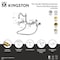 Kingston Brass Two-Handle Wall Mount Bridge Kitchen Faucet with Brass Sprayer, Antique Brass KS1243NXBS - alternate 2