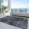 Homeroots 3' X 5' Graphite Charcoal And Silver Abstract Washable Indoor Outdoor Area Rug 587902 - alternate 6