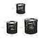 Happimess Lasuna Coastal Bohemian Water Hyacinth Handwoven Checker Weave Nesting Baskets w/Handles, Black, Se BSK2033C-3SET - alternate 4