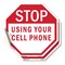 Signmission Stop Using Your Cell Phone, 6 inch X 6 inch, Vinyl Decal, 2PK OC-D-2PACK-6-78 - alternate 1