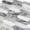 Apollo Tile Toscana 12x12 in. Polished Calacatta Bluette, Thassos White Elongated Picket Mosaic Tile, 5PK APLEML88G48A - alternate 4