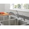 Delta Low Arc Kitchen Faucet, Manual, 8" Mount, 3 and 4 Hole Commercial 400-DST - alternate 3