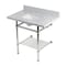 Kingston Brass 36-Inch Carrara Marble Console Sink with Brass Legs and Shelf, 8-Inch, 3-Hole KVPB36MBSQB6 - alternate 1