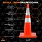 Xpose Safety 28 Inch Orange Slim Line Traffic Cones Heavy Duty 10lb with 6in and 4in Collars, DOT Approved, 24PK AOTC28SL-64-10L-24-X - alternate 4