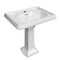 Whitehaus Collection 29 in Traditional Pedestal Sink with Large Rectangular Bowl and Single Faucet Drilling AR854-AR805-1H - alternate 1