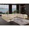 Homeroots Beige Italian Leather Power Reclining U Shaped Twelve Piece Sectional With Console 634659 - alternate 4