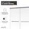 Anzzi 76in x 56-60in. Frameless Sliding Shower Door in Brushed Nickel , 3/8in 10mm Tempered Clear Glass SD-AZ21-02BN - alternate 5