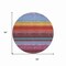 Homeroots 8' Lavender Blush And Blue Round Striped Washable Indoor Outdoor Area Rug 614811 - alternate 5