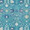 Homeroots 9' X 12' Teal Blue Purple And Ivory Oriental Washable Indoor Outdoor Area Rug 598080 - alternate 6