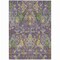 Homeroots 5' X 8' Purple Green And Brown Floral Washable Indoor Outdoor Area Rug 605296 - alternate 6