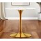 Homeroots 32" White And Gold Marble And Metal Dining Table 520850 - alternate 7