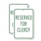 Signmission Reserved for Clergy, 18'' X 24'' 2 Signs, Heavy Gauge Aluminum, 2PK A-1824-2PACK-23214 - alternate 1