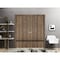 Sartodoors Sliding Closet Double Bi-fold Doors, Planum 0012 Walnut and Aluminum Strips, Sturdy Tracks Moldings PLANUM0012DBF-WLN-96 x 80 (4* 24x80) - alternate 5