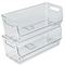 Azar Displays Stackable Narrow Pantry Storage Bin Clear Organizer, 4PK 556754-4PK - alternate 2