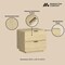 Manhattan Comfort Chrystie 26in Nightstand in Natural (2-Drawer) - Set of 2 2-NS016-NA - alternate 4