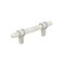 Amerock Carrione 3 inch 76mm Center-to-Center Marble White/Satin Nickel Cabinet Pull BP36639MWG10 - alternate 1
