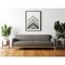 Homeroots 90" Gray Fabric Sofa With Brown Legs 607331 - alternate 3