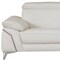 Homeroots 87" White Italian Leather Sofa With Silver Legs 329688 - alternate 3
