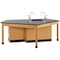 Diversified Spaces Workstation, Oak, Wood Frame, 96 in W, Red 2946K - alternate 1