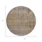 Homeroots 8' Brown And Ivory Round Abstract Washable Indoor Outdoor Area Rug 631085 - alternate 4