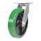 Vestil Polyurethane Swivel Caster 8 In. Diameter x 2 In. Width 1000 Lb. Capacity Green/Black CST-F34-8X2DT-S - alternate 1