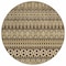 Homeroots 8' Brown And Taupe Round Quatrefoil Washable Indoor Outdoor Area Rug 583236 - alternate 4