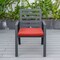 Leisuremod Chelsea Modern Patio Dining Armchair in Aluminum with Removable Cushions, Cherry Red CC20BL-CHR - alternate 6