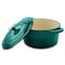 Crock-Pot Artisan 3 Quart Enameled Cast Iron Casserole with Lid in Gradient Teal 94225.02 - alternate 4