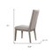 Homeroots Set of Two Gray Fabric And Solid Wood Dining Side Chairs, 2PK 573284 - alternate 4