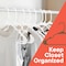 Campior White Plastic Hangers, Heavy-Duty Plastic Hangers Slim and Space-Saving Hangers, 5PK CMPPLH5WH - alternate 4