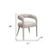 Homeroots Set of Two Ivory Upholstered Linen Open Back Dining Side Chairs 558310 - alternate 4